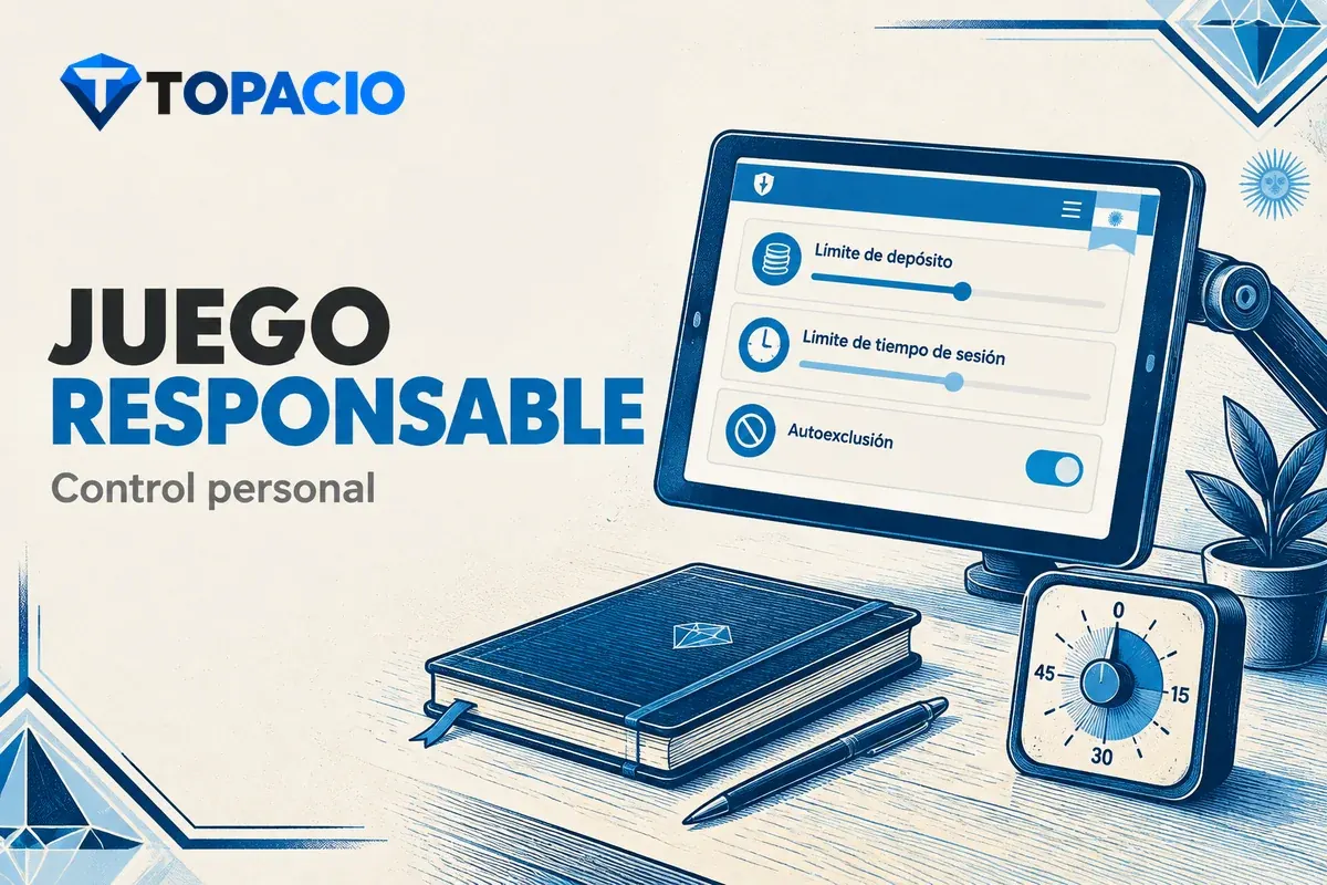 Tablet con límites de depósito, tiempo y opción de autoexclusión