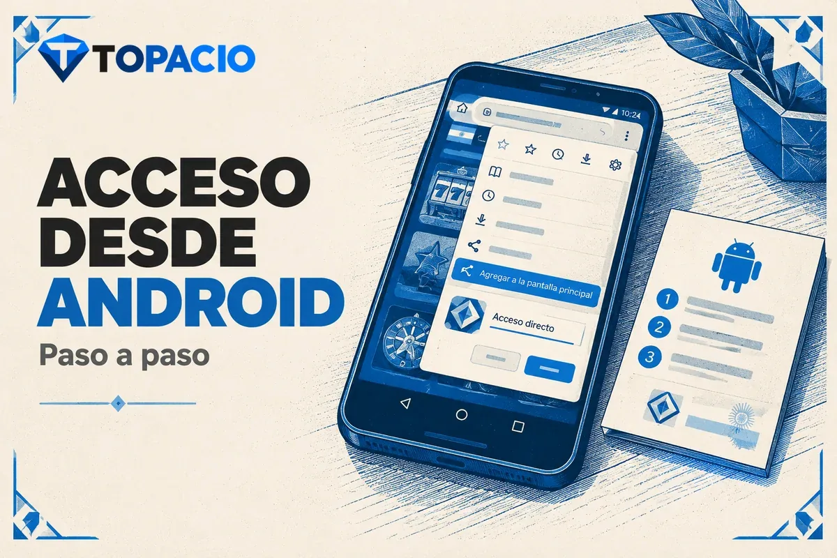 Teléfono Android con menú para crear un acceso directo.