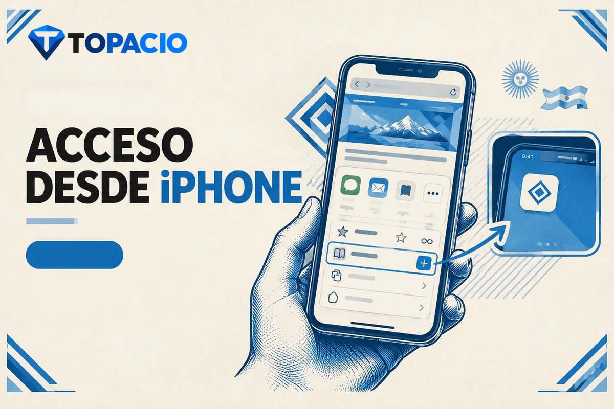 iPhone con menú para guardar un acceso en inicio.