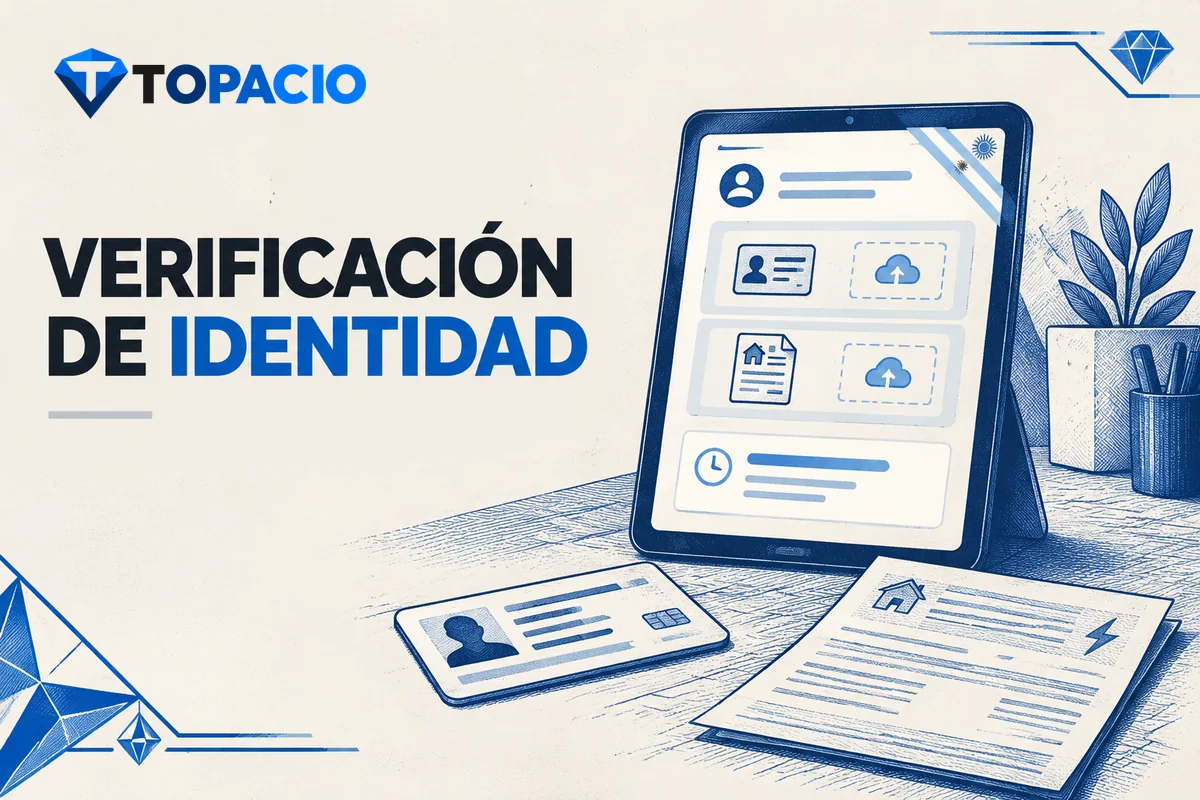 Tablet con carga de documentos para verificar la identidad.
