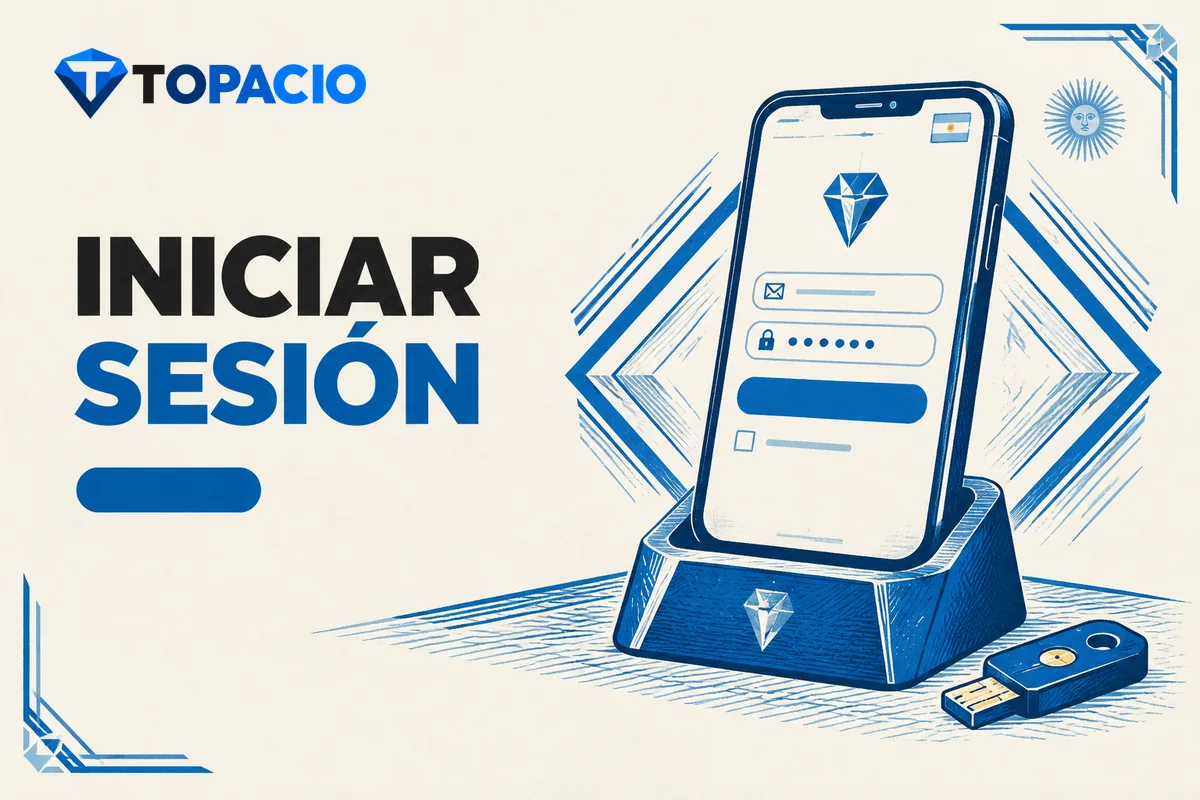 Celular con pantalla de ingreso y llave física de seguridad.