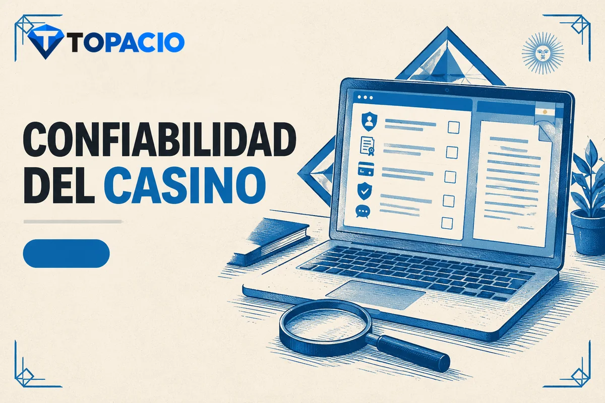 Notebook con criterios para evaluar la confiabilidad del casino.